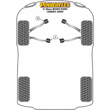 Powerflex Buchsen Wagenheberaufnahme für Mercedes Benz W204 (2008-2013)