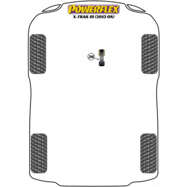 Preview: Powerflex Buchsen untere Drehmomentstütze für Nissan X-Trail T32 (2013-)