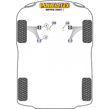 Powerflex Upper Engine Mount Insert (Diesel) for Peugeot Bipper (2007-)