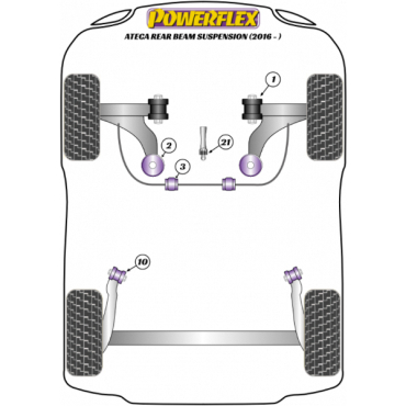 Powerflex Rear Beam Mounting Bush for Seat Ateca Rear Beam (2016-)
