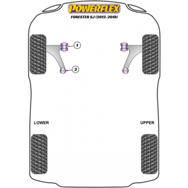 Powerflex Buchsen Querlenker vorne PU Buchse vorne für Subaru Forester SJ (2012-2018)