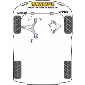 Powerflex Buchsen Stabilisator vorne 28mm für Toyota Fortuner Mk2 (2015-)