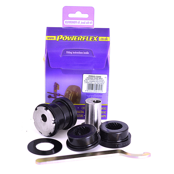 Powerflex Buchsen Querlenker oben außen für Sturzeinstellung für Honda CR-V Mk2 (2001-2006)