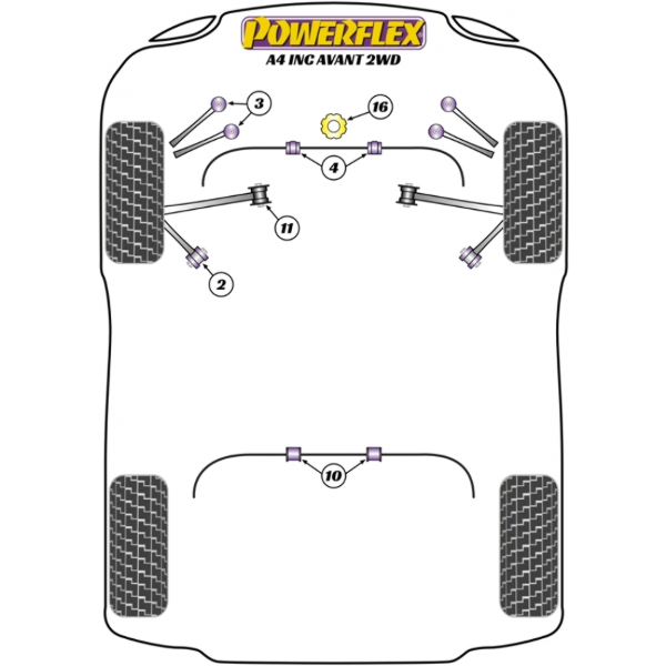 Powerflex Buchsen Audi A4 2WD (2005 - 2008)