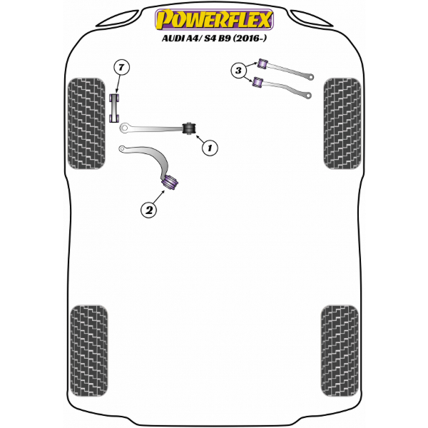 Powerflex Buchsen Audi A4 / S4 B9 (2016-)