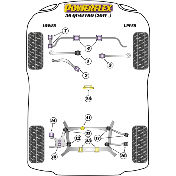 Powerflex bushes Audi A6 Quattro (2011-)