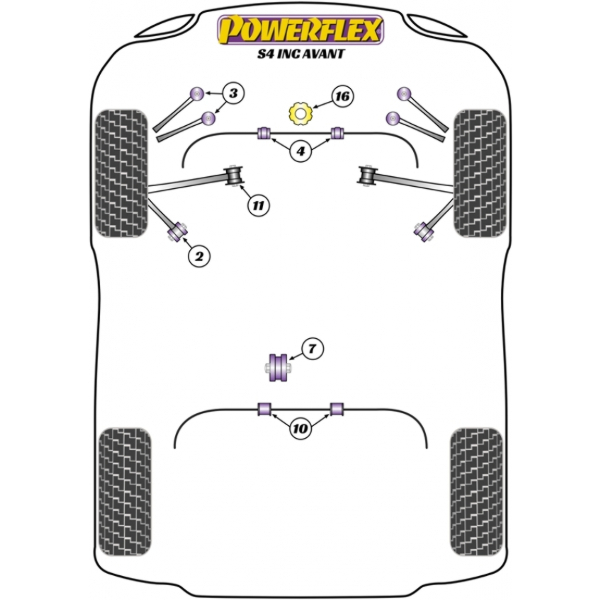 Powerflex Buchsen Audi S4 (2005 - 2008)