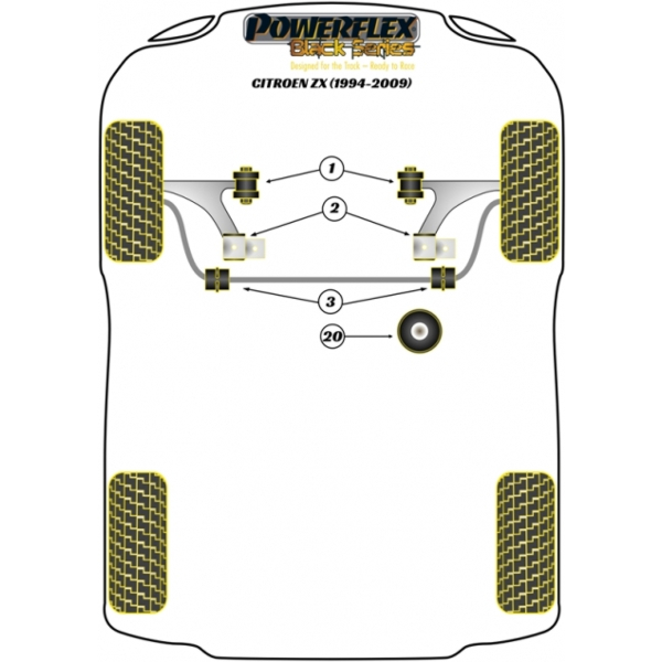 Powerflex Buchsen Black Series Citroen ZX (1994-2009)