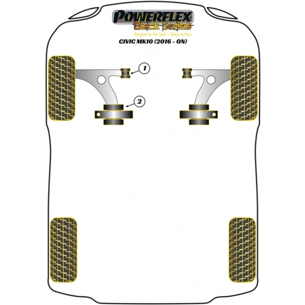 Powerflex Buchsen Black Series Honda Civic Mk10 FC/FK (2015-2021)