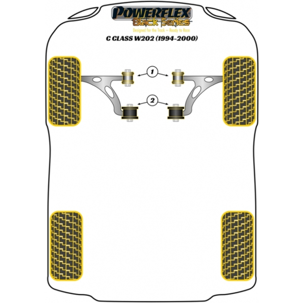 Powerflex Buchsen Black Series Mercedes Benz C-Class W202 (1994-2000)
