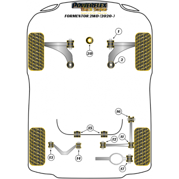 Powerflex Buchsen Black Series Seat Cupra Formentor 2WD Multi-Link (2020-)