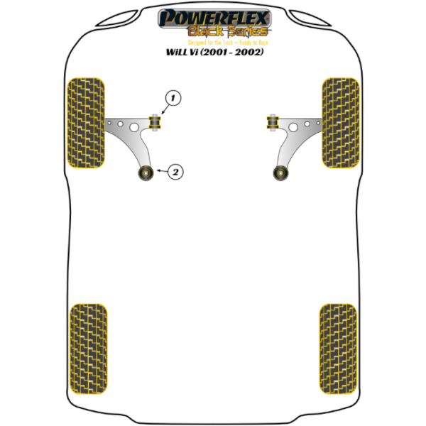 Powerflex Buchsen Black Series Toyota WiLL Vi (2001-2002)