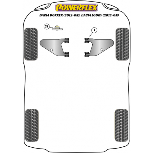 Powerflex Buchsen Dacia Lodgy (2012-)