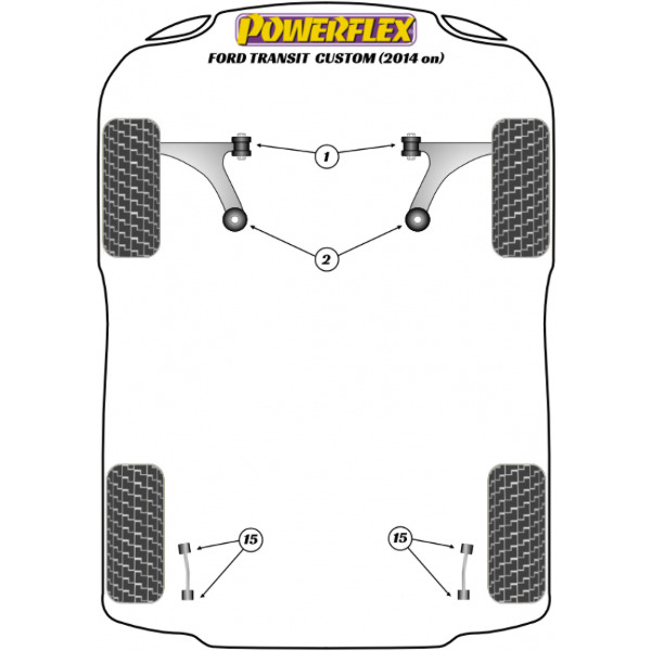 Powerflex Buchsen Ford Transit / Tourneo Custom (2013-)
