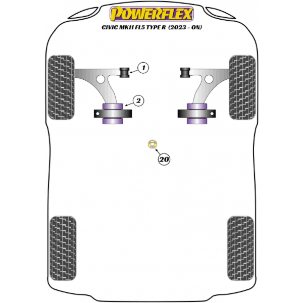 Powerflex Buchsen Honda Civic MK11 FL5 Type R (2022-)
