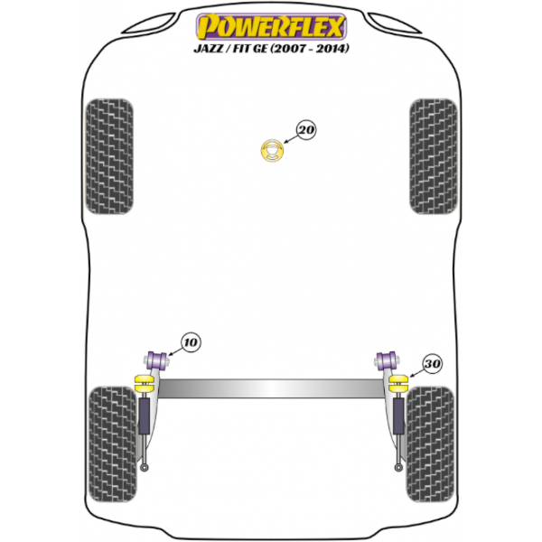 Powerflex bushes Honda Jazz / Fit GE (2007-2014)