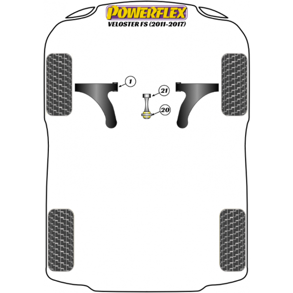 Powerflex Buchsen Hyundai Veloster FS (2011-2017)