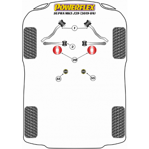 Powerflex Buchsen Toyota Supra Mk5 A90/J29 (2019-)