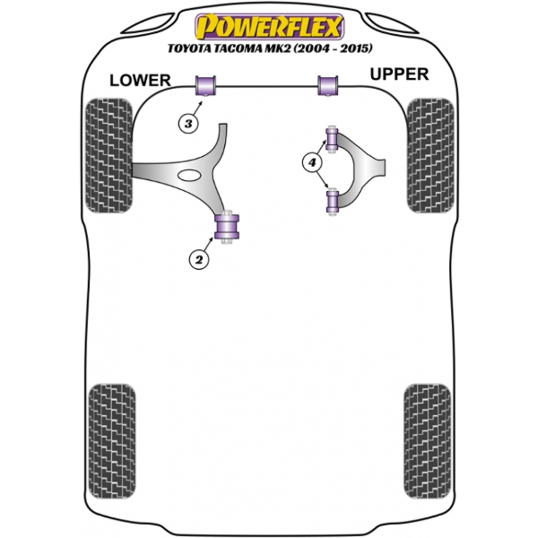 Powerflex Buchsen Toyota Tacoma Mk2 (2004-2015)