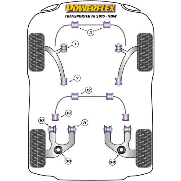 Powerflex Buchsen VW T6 / 6.1 Transporter (2015-)